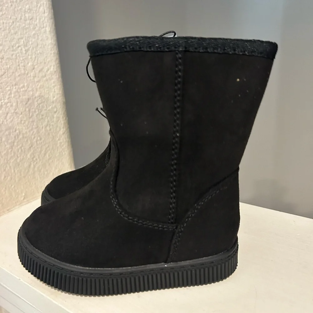 Cat & Jack Toddler Youth Girls Pip UGG Style Boots Black Multiple Sizes - Picture 4 of 9